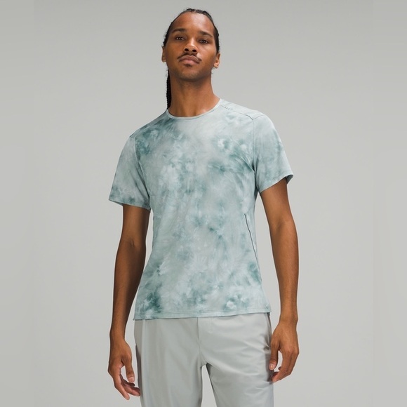 Lululemon Fast and Free Short Sleeve Tidewater Teal Tie Dye Shirt - Picture 1 of 9